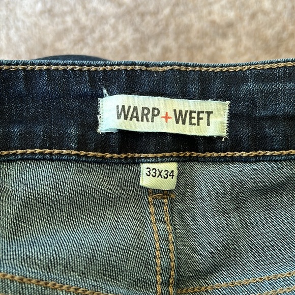 Warp + Weft AMS Amsterdam Slim Men’s Denim Jeans, 33X34 in Midnight - Picture 5 of 7